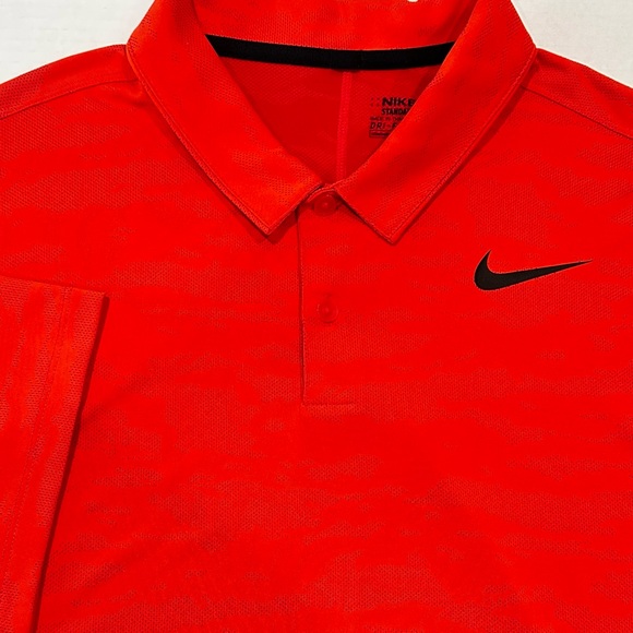 Nike‎ Golf Standard Fit Polo Shirt Men's Large Orange Swoosh Logo Athleisure - Picture 1 of 7